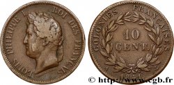 COLONIES FRANÇAISES - Louis-Philippe pour la Guadeloupe 10 Centimes 1841 Paris