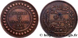 TUNESIEN - Französische Protektorate  5 Centimes AH1336 1917 Paris