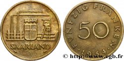SAARLAND 50 Franken 1954 Paris