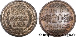 TUNISIA - French protectorate Essai 20 Francs argent au nom de Ahmed Bey AH 1353 1934 Paris