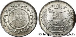 TUNISIA - Protettorato Francese 50 centimes au nom du Bey Mohamed En-Naceur an 1335 1917 Paris 