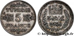 TUNISIA - Protettorato Francese 5 Francs AH 1353 1934 Paris 