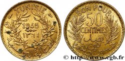 TUNESIEN - Französische Protektorate  50 Centimes AH 1364 1945 Paris