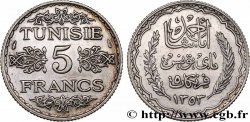 TUNISIE - PROTECTORAT FRANÇAIS 5 Francs AH 1353 1934 Paris