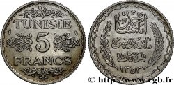 TUNESIEN - Französische Protektorate  5 Francs AH 1353 1934 Paris