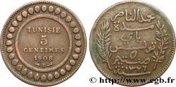 TUNEZ - Protectorado Frances 5 Centimes AH1326 1908 Paris