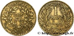 TUNISIA - French protectorate Bon pour 1 Franc sans le nom du Bey AH1345 1926 Paris