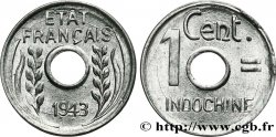 INDOCHINE FRANÇAISE 1 Centième 1943 Hanoï SPL 