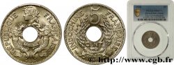 FRENCH INDOCHINA 5 Centièmes 1938 Paris MS67 PCGS