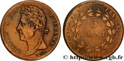 COLONIES FRANÇAISES - Charles X, pour la Guyane 5 Centimes Charles X 1828 Paris - A