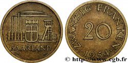 SAARLAND 20 Franken 1954 Paris
