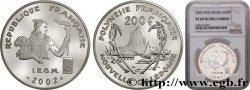 POLYNÉSIE FRANÇAISE ET NOUVELLE CALÉDONIE 200 Francs Proof I.E.O.M. 2002 Paris FDC69 NGC