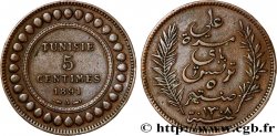 TUNISIA - Protettorato Francese 5 Centimes AH 1308 1891 Paris 