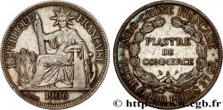 FRENCH INDOCHINA 1 Piastre de Commerce 1906 Paris