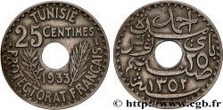 TUNEZ - Protectorado Frances 25 Centimes AH 1352 1933 Paris