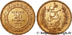 INVESTMENT GOLD 20 Francs or Bey Ali AH 1308 1891 Paris