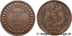 TUNESIEN - Französische Protektorate  10 Centimes AH1308 1891 Paris