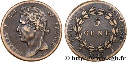 COLONIE FRANCESI - Carlo X, per Guyana 5 Centimes Charles X 1830 Paris - A 