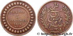 TUNISIE - PROTECTORAT FRANÇAIS 5 Centimes AH 1308 1891 Paris