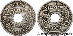 TUNISIA - Protettorato Francese 25 Centimes AH 1352 1933 Paris 