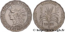 GUADELUPA Bon pour 1 Franc indien caraïbe / canne à sucre 1921  