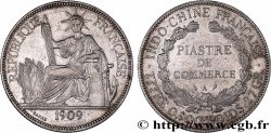 INDOCHINE FRANÇAISE 1 Piastre de Commerce 1909 Paris TB+ 