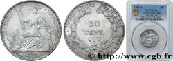 FRENCH INDOCHINA 20 Centièmes 1895 Paris MS62 PCGS