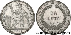 FRENCH INDOCHINA 20 Centièmes 1911 Paris