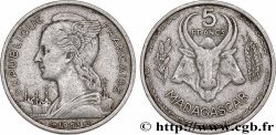 MADAGASCAR - UNION FRANCESE 5 Francs 1953 Paris 