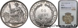 FRENCH INDOCHINA 50 Centièmes 1936 Paris MS64 NGC