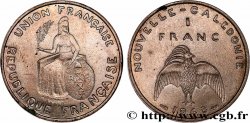 NOUVELLE CALÉDONIE Essai de 1 Franc avec listel 1948 Paris