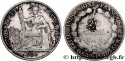 INDOCHINE FRANÇAISE 20 Centièmes 1921 Paris TB 