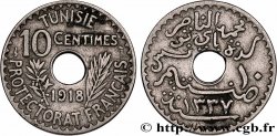 TUNISIA - FRENCH PROTECTORATE 10 Centimes AH 1337 1918 Paris