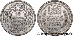 TUNISIA - Protettorato Francese 10 Francs au nom du Bey Ahmed an 1358 1939 Paris 