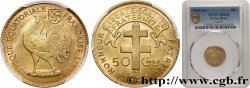 FRENCH EQUATORIAL AFRICA - FREE FRENCH FORCES 50 Centimes 1942 Prétoria