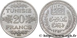 TUNESIEN - Französische Protektorate  20 Francs au nom du Bey Ahmed an 1353 1934 Paris