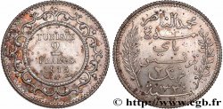TUNISIA - FRENCH PROTECTORATE 2 Francs au nom du Bey Mohamed En-Naceur an 1334 1915 Paris - A
