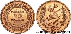INVESTMENT GOLD 20 Francs or Bey Ali AH1310 1892 Paris 