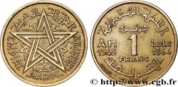 MARUECOS - PROTECTORADO FRANCÉS 1 Franc AH 1364 1945 Paris