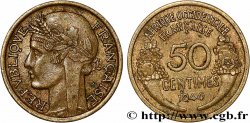 FRANZÖSISCHE WESTAFRIKA 50 Centimes Morlon 1944 Londres