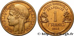 AFRIQUE OCCIDENTALE FRANÇAISE 1 Franc Morlon 1944 Londres