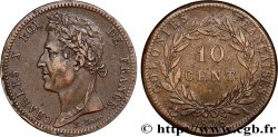 FRENCH COLONIES - Charles X, for Guyana 10 Centimes Charles X 1828 Paris - A