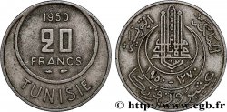 TUNISIA - FRENCH PROTECTORATE 20 Francs AH1370 1950 Paris