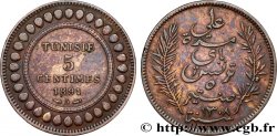 TUNESIEN - Französische Protektorate  5 Centimes AH 1308 1891 Paris