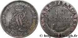 GUYANA FRANCESE 10 Cent. (imes) Louis-Philippe 1846 Paris 