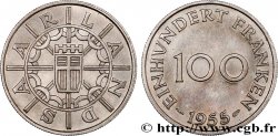 SAAR TERRITORIES 100 Franken 1955 