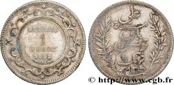 TUNISIA - French protectorate 1 Franc AH1309 1892 Paris