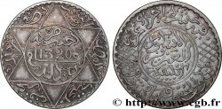 MARUECOS 5 Dirhams (1/2 Rial) Abdul Aziz I an 1320 1902 Londres
