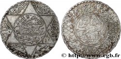 MOROCCO 5 Dirhams (1/2 Rial) Abdul Aziz I an 1323 1905 Paris