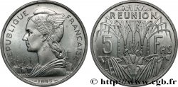 REUNION INSEL 5 Francs Marianne / canne à sucre 1955 Paris